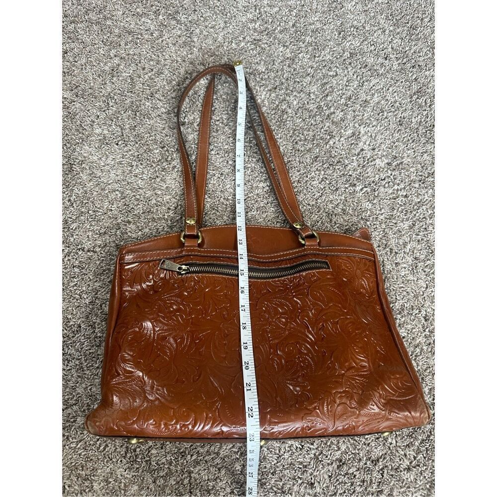 Patricia Nash Tooled Florence Poppy Leather Tote Bag Handbag Shoulder Purse - Picture 13 of 16